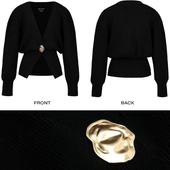 Urban Revivo V-Neck Knitted Cardigan - NWT - Size US 10/EUR 42 - Picture 2 of 8